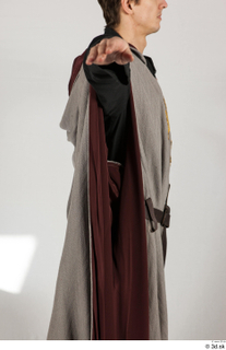  Photos Medieval Monk in grey suit Medieval Clothing Monk czech emblem grey cloak grey suit hood upper body 0009.jpg